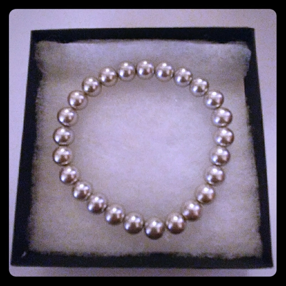 Silver Pearl Bracelet